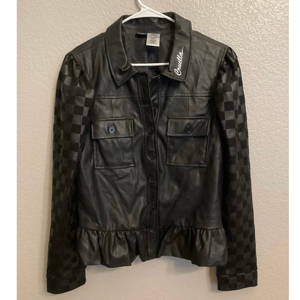 NWOT Her Universe Disney Cruella 2021 Live Action Faux Leather Jacket XL